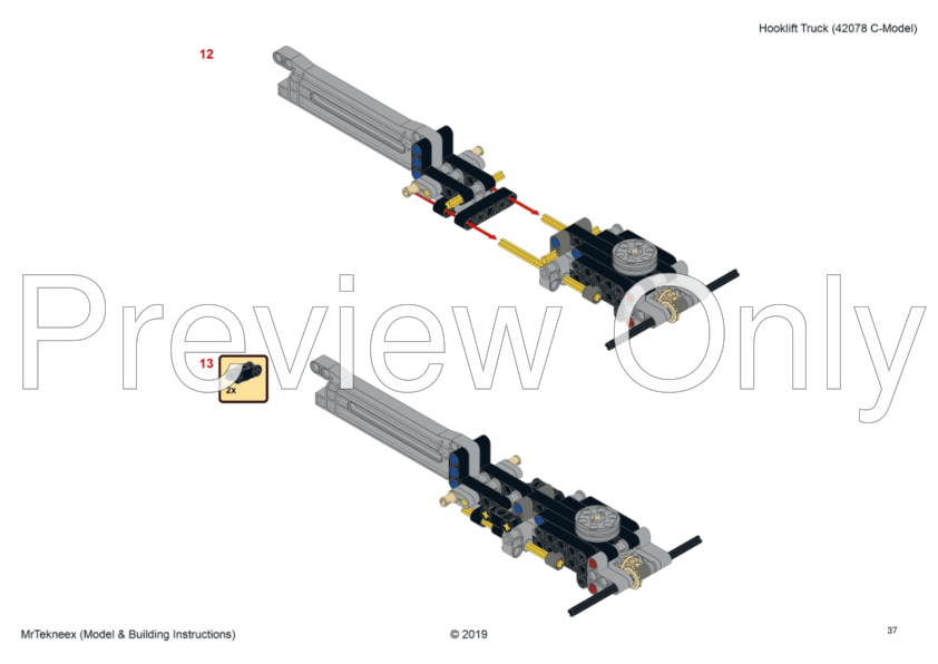 LEGO MOC-91818 Hooklift Truck (42078 C-Model) by MrTekneex