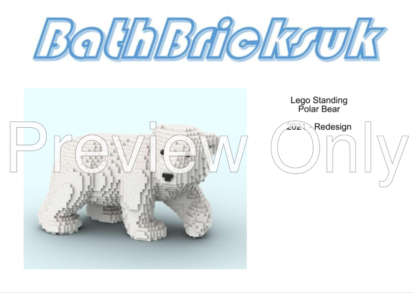 LEGO MOC Lego Polar Bear Walking 2021 redesign by Wilmottslego