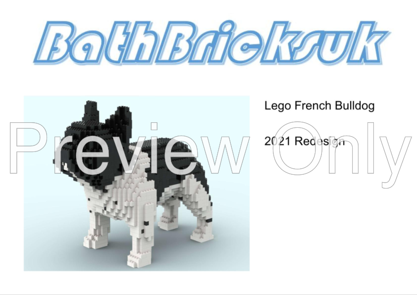 LEGO MOC French Bulldog sculpture by Wilmottslego