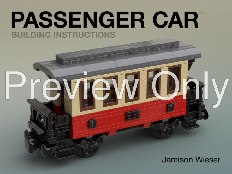 LEGO MOC-98036 Twin-Axle Passenger Car by jamisonwieser