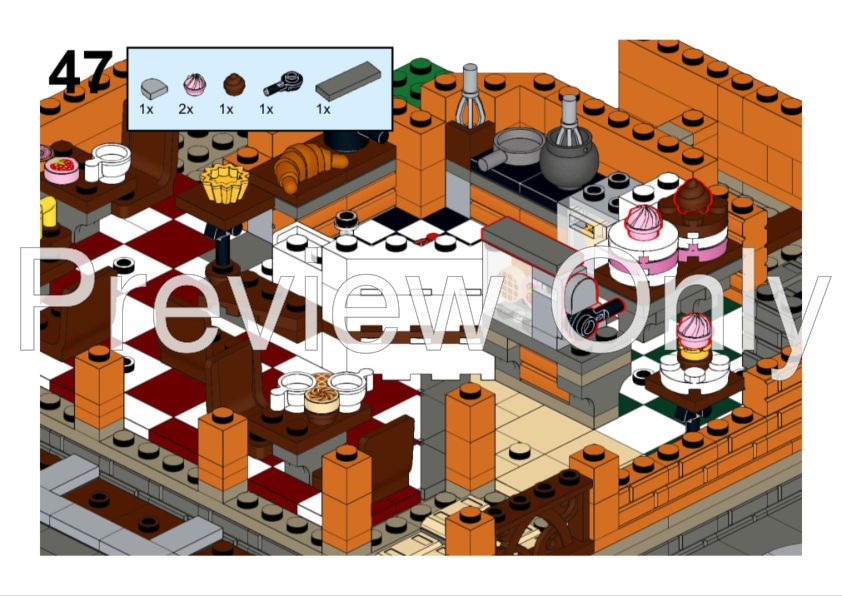 LEGO MOC Modular Restaurant 