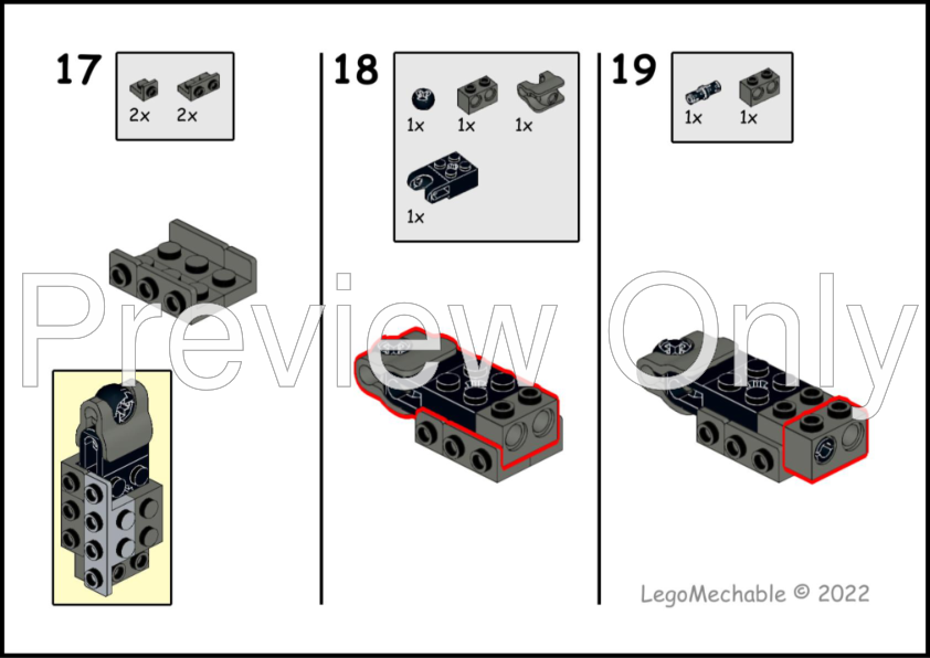 LEGO MOC LMG Frame v1.0 by LegoMechable | Rebrickable - Build with LEGO