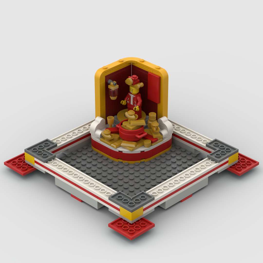 Scene 6--Welcome the God of wealth --Fit For Lunar New Year Traditions Frame