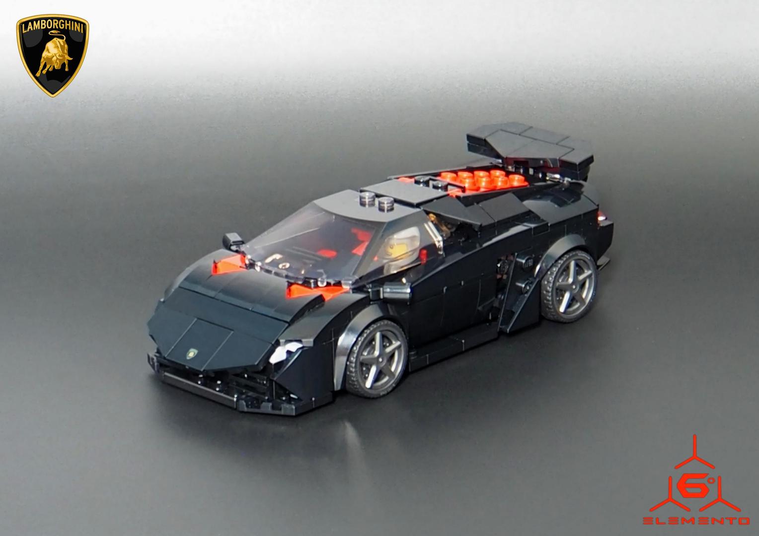 Lamborghini Sesto Elemento (Black Version) - Speed Champions 8 Studs wide