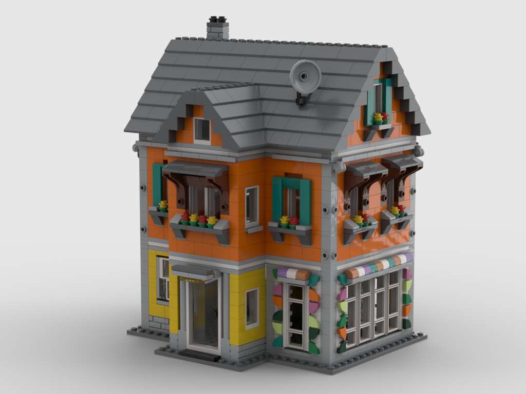 Modulares ländliches Geschäft- und Wohnhaus / Rural business and residential house