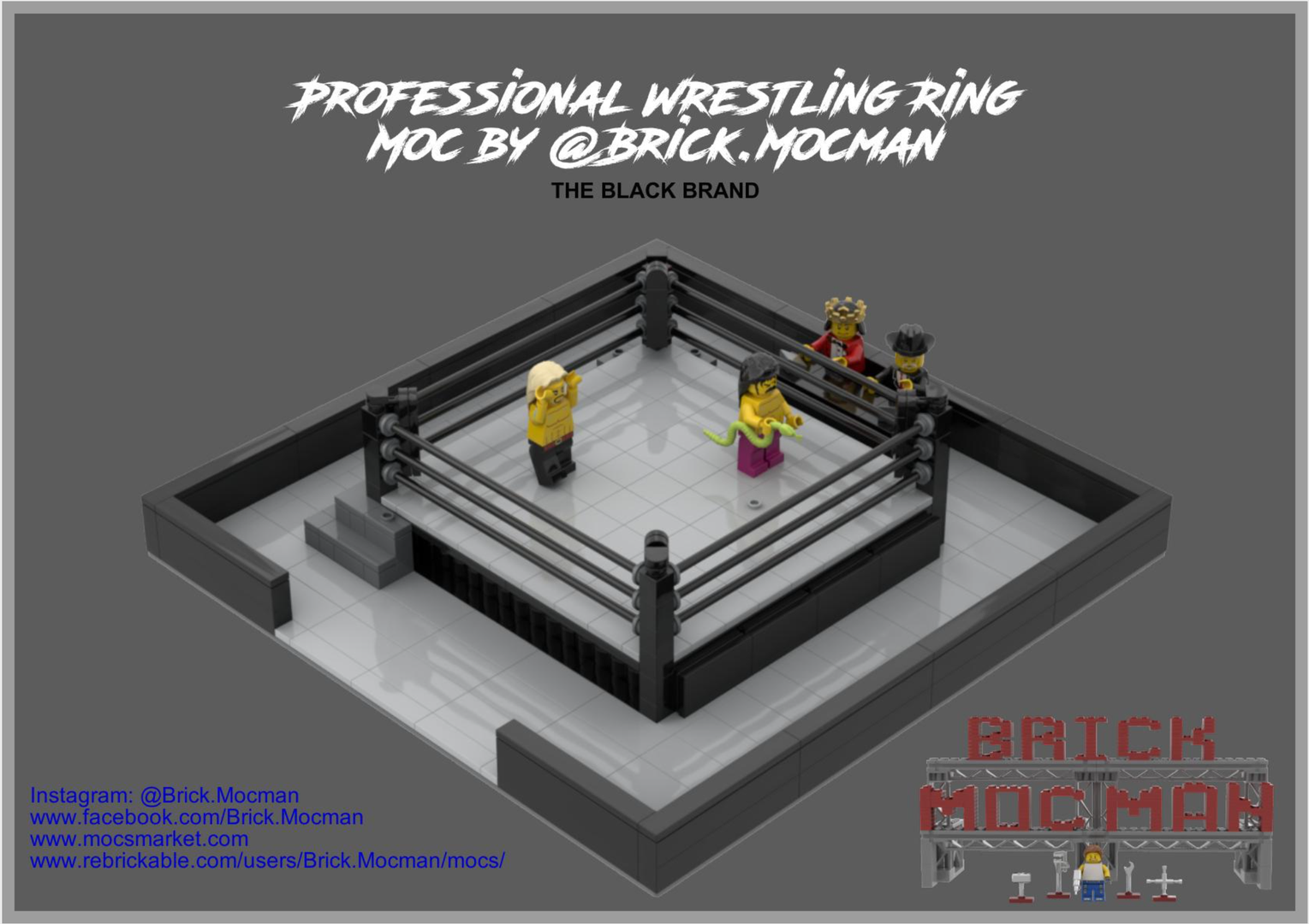 Professional Wrestling Ring - Black Brand