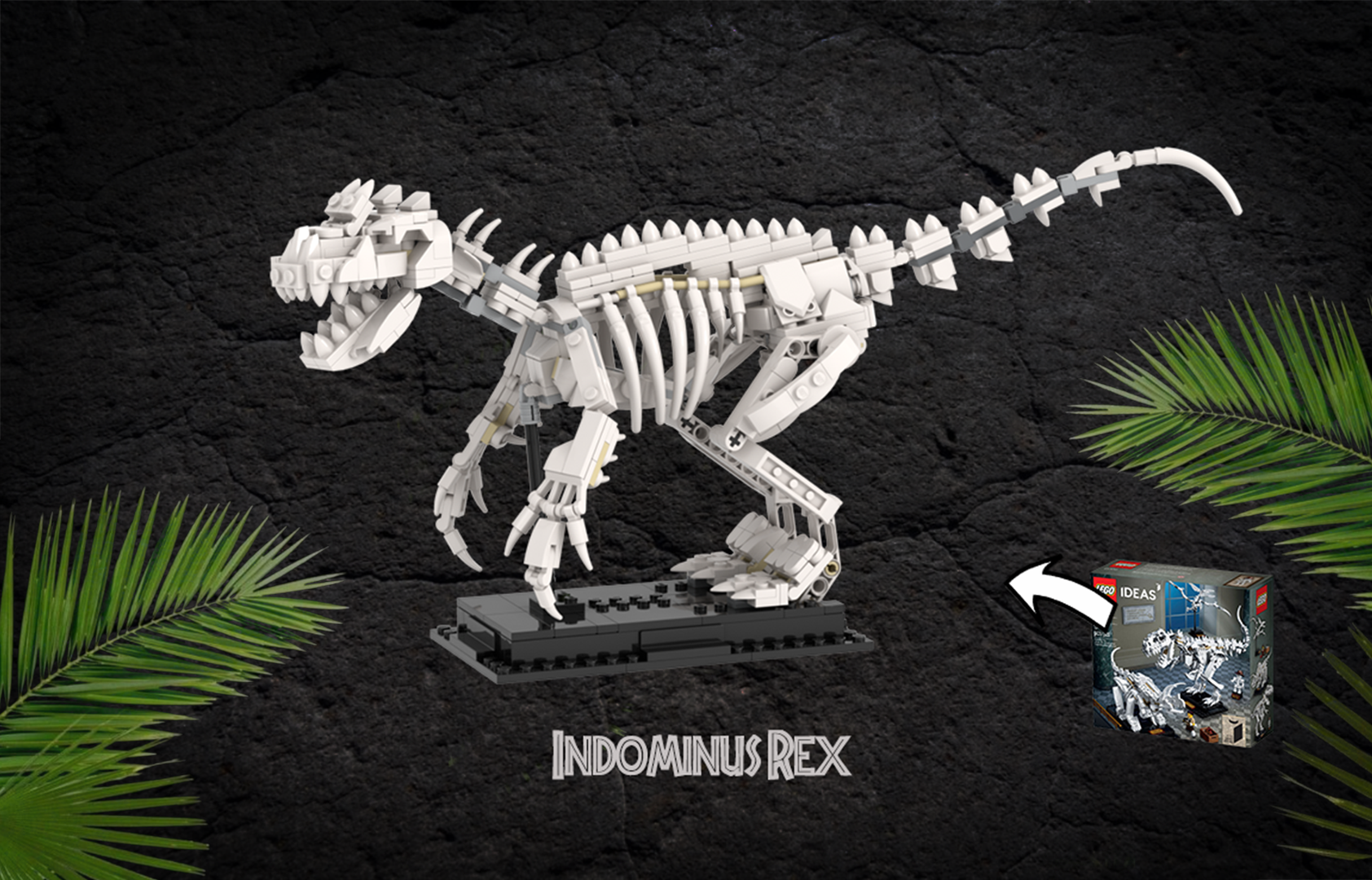 Indominus Rex Skeleton - Lego Dinosaur Fossils