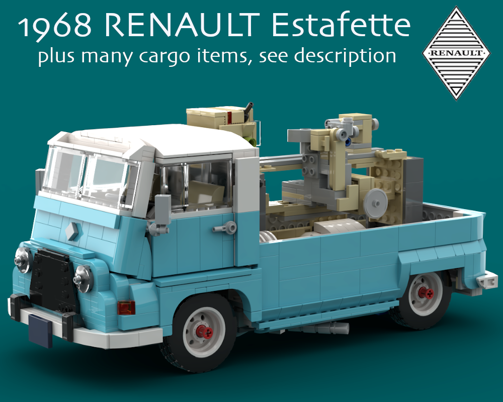 Renault Estafette + many cargo items 10279 alternate build