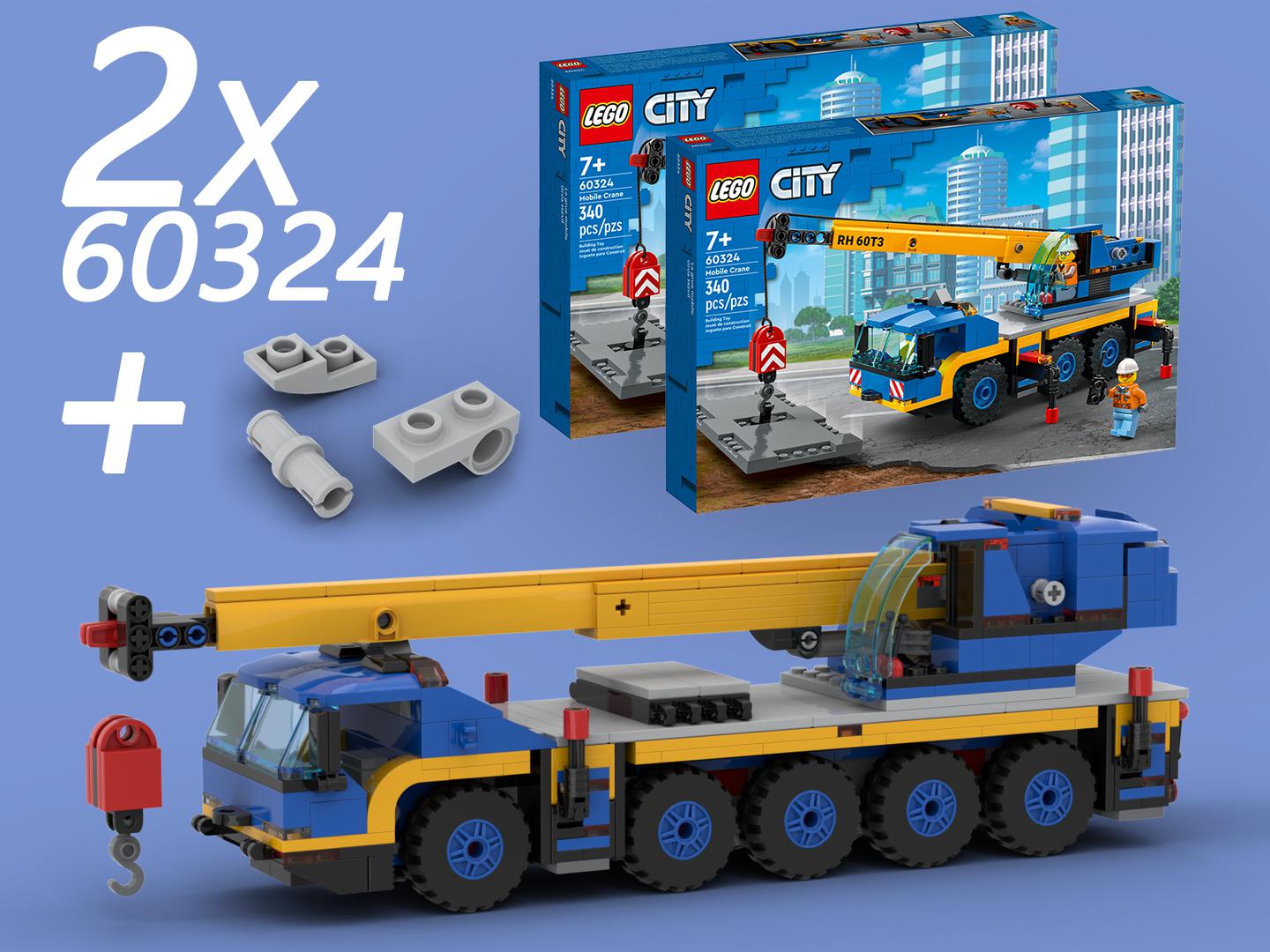 60324 (2x) 5 Axle Mobile Crane