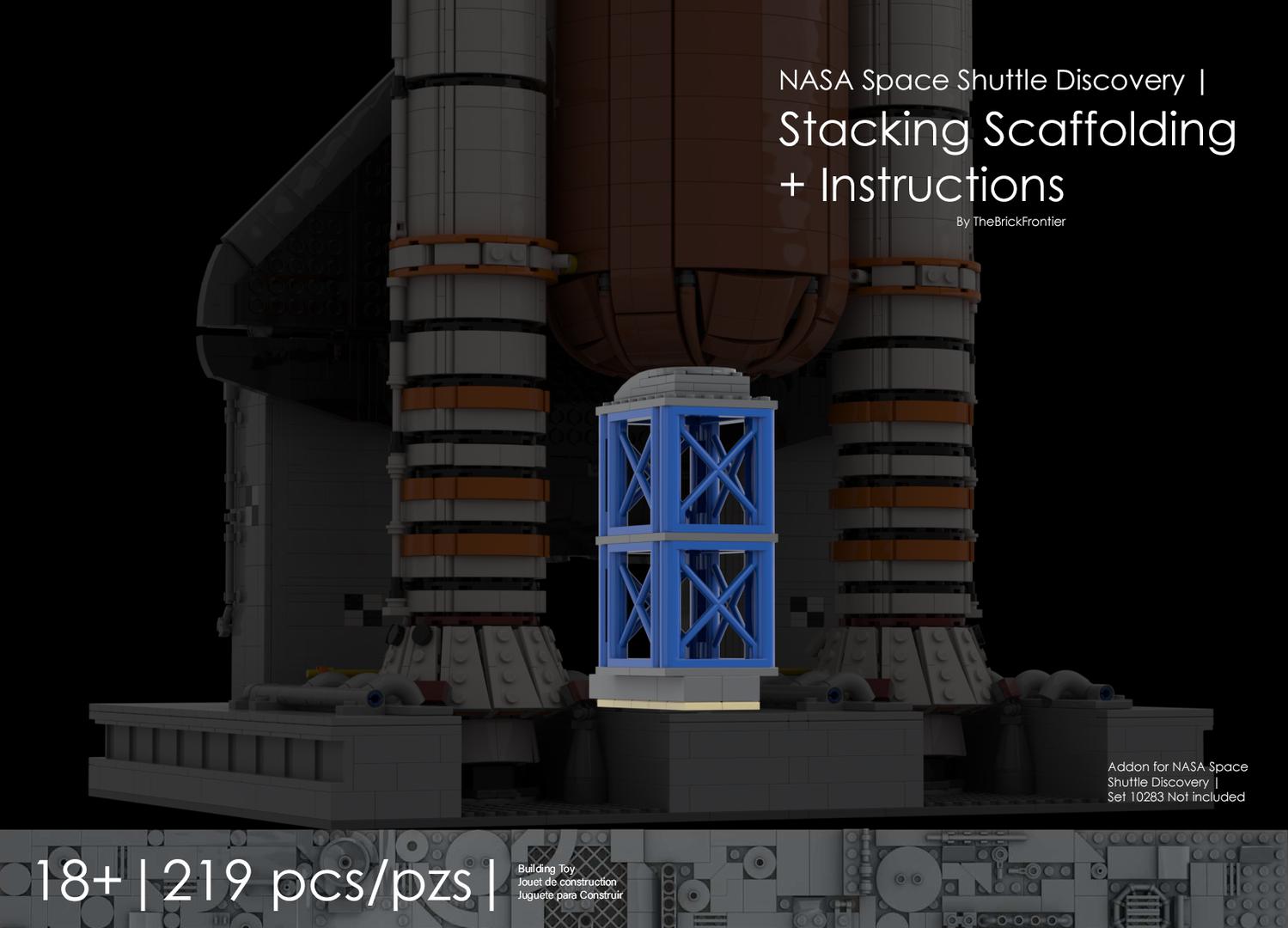 NASA Space Shuttle Discovery - Stacking Instructions &amp; Scaffolding MOC