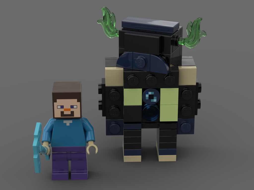 Minecraft Warden Minifigure-scale