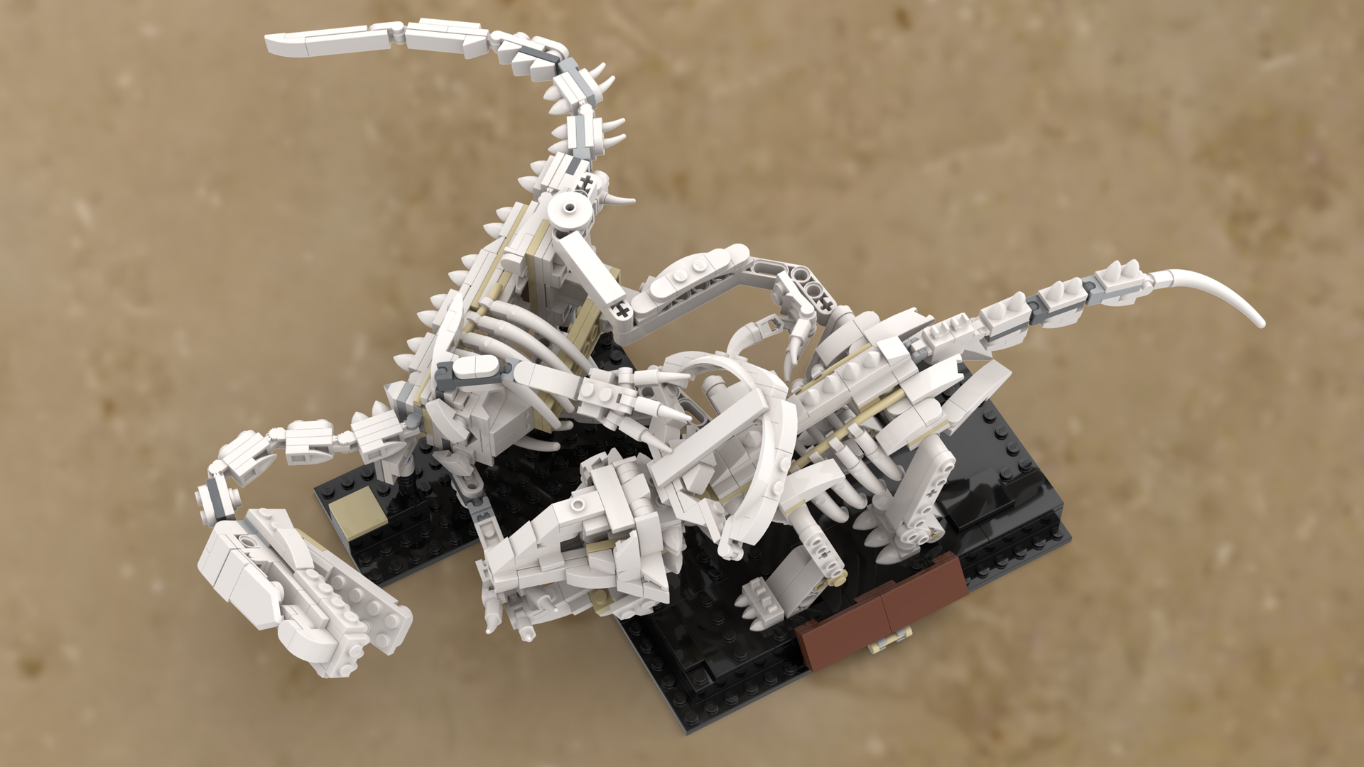 Velociraptor VS Protoceratops Fossil MOC (Separated Models included) - Alternative Build for 21320 Dinosaur Fossils
