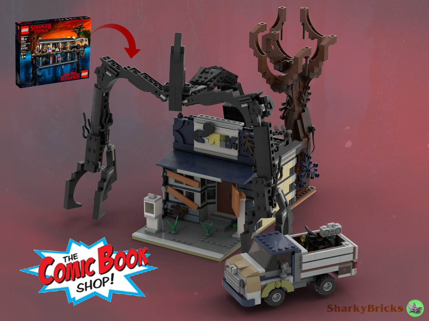 The Comic Book Shop - 75810 Stranger Things The Upside Down Alternative Build Modular alternate build