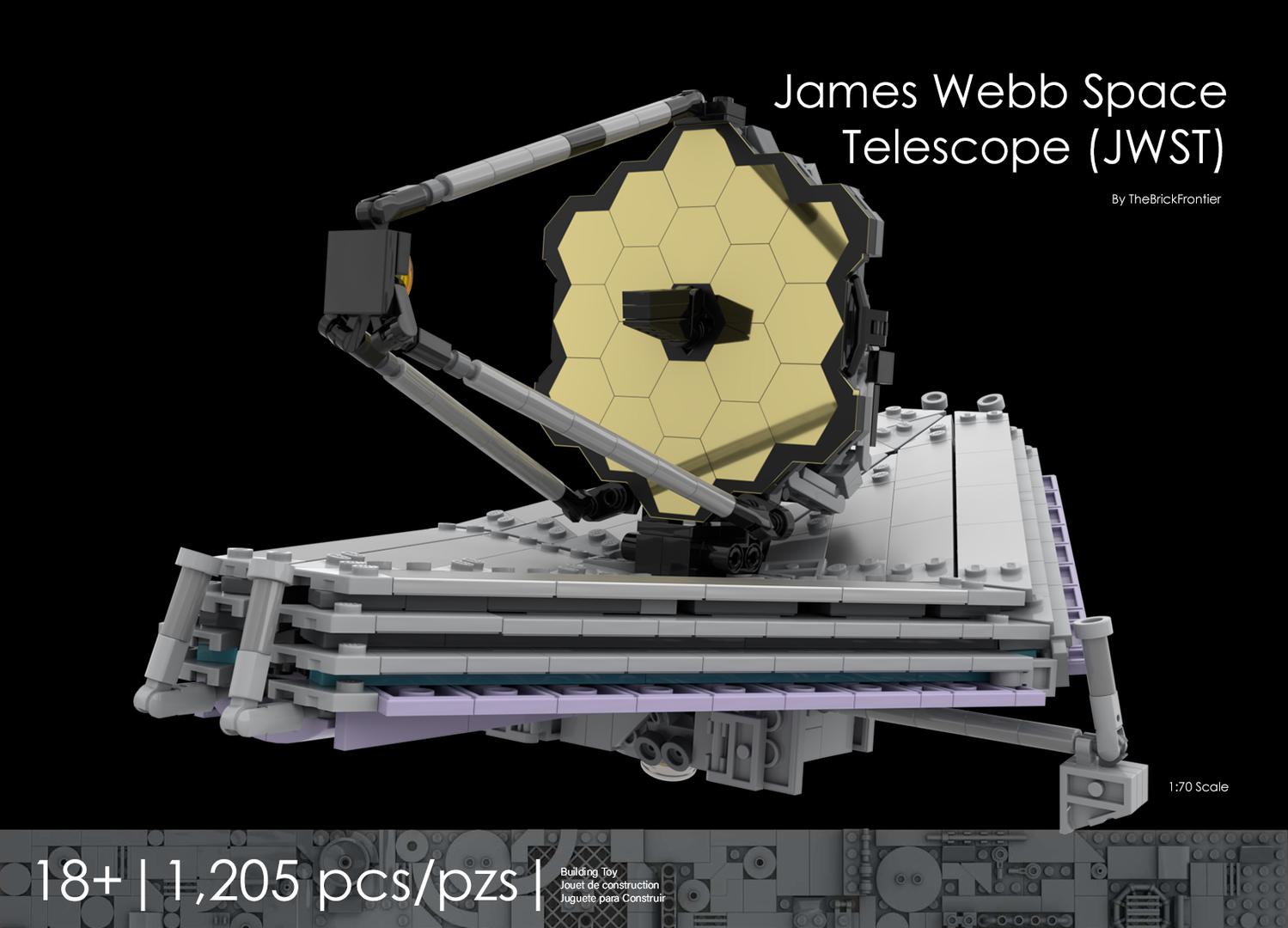 James Webb Space Telescope (JWST) 1/70 Scale