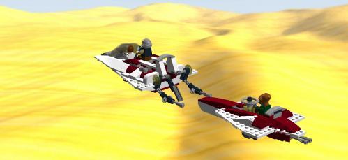 Speeder with Support Crew