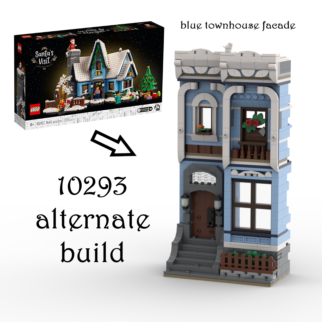 10293 Blue Townhouse Facade (alternate build)