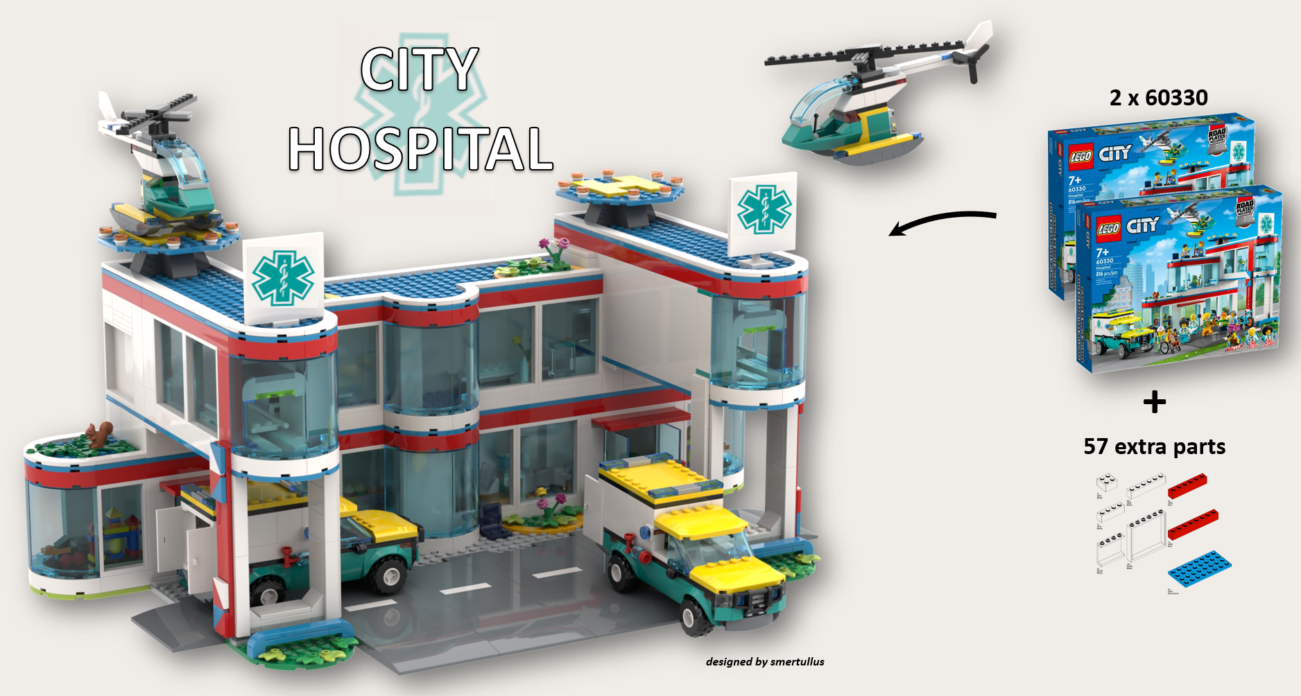 City Hospital - LEGO MOC of Set 60330