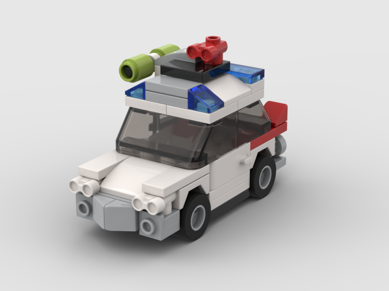 Mini Ecto-1 - Ghostbusters // Fits a figure inside! //
