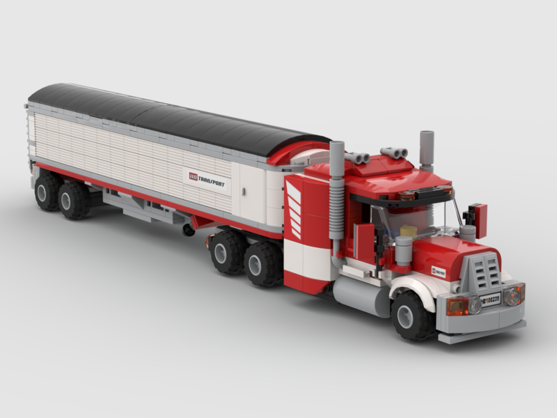 Transport Truck &amp; Grain Hopper Trailer