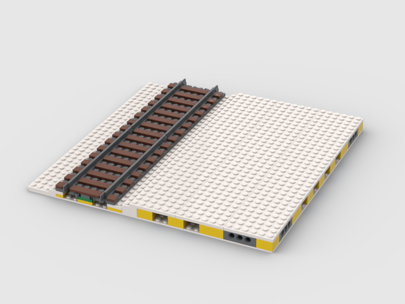 Winter Village MILS plate with track using 6x8 plates