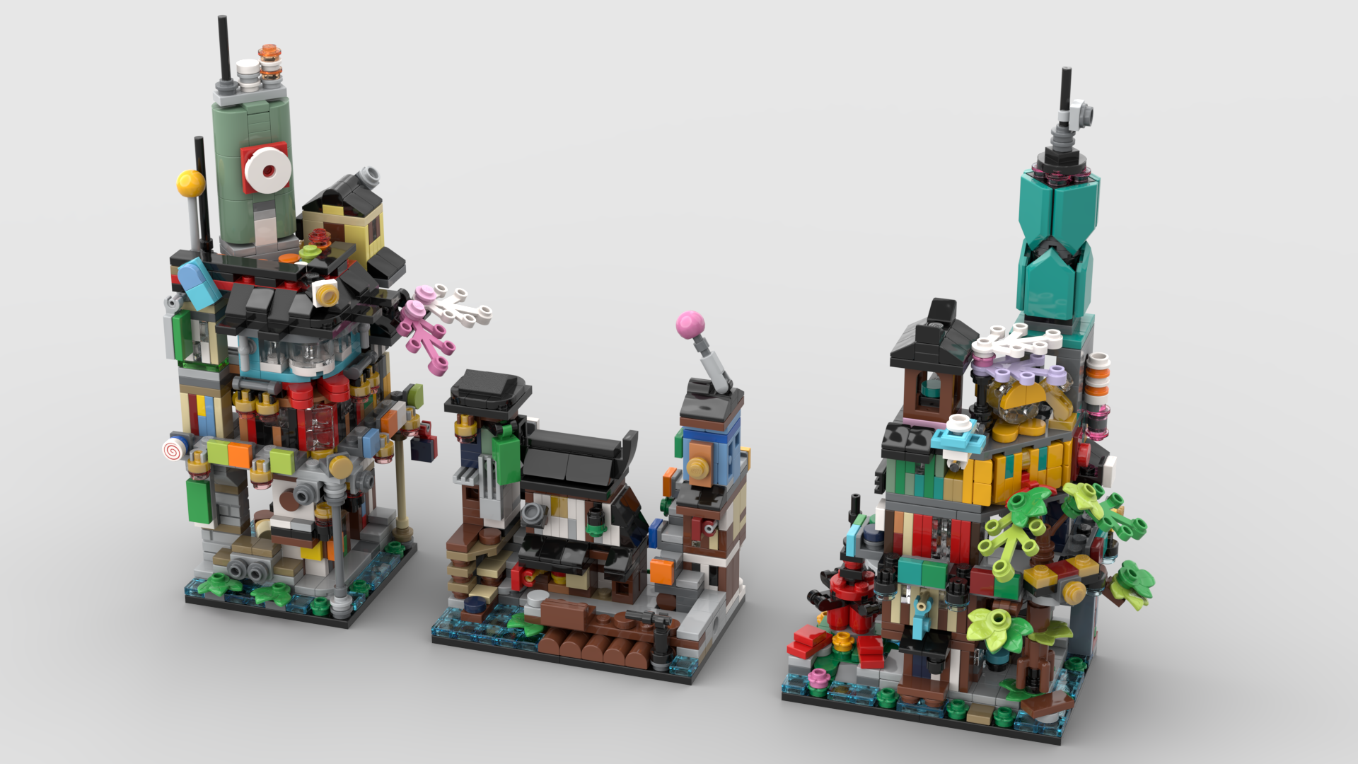 Ninjago Mini Modulars - The Full Set of 3