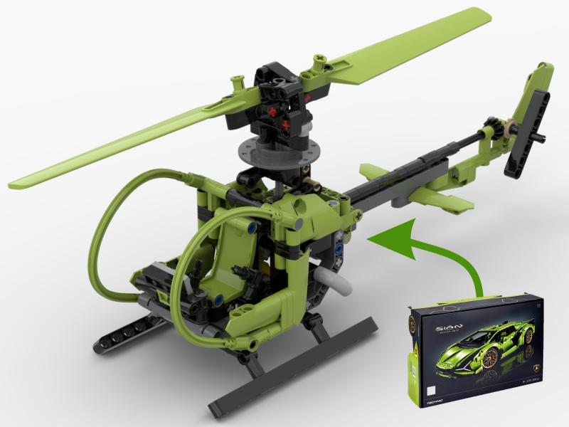 Helicopter (mod for MOC-68779) alternate build