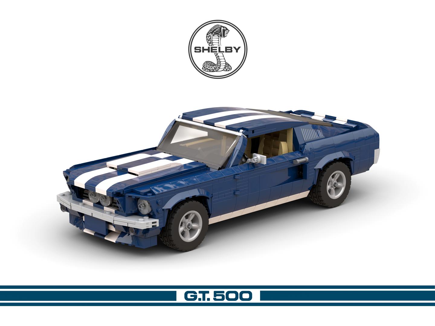 Ford Mustang Shelby GT500 1967 with Beige Interior (Lowered)