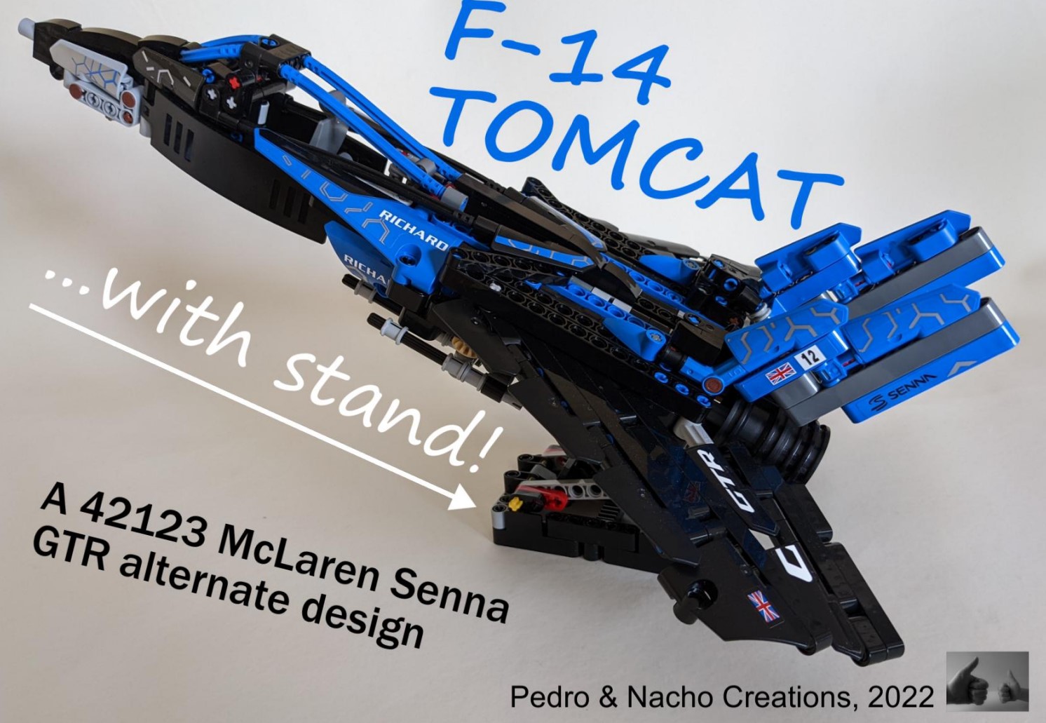F-14 Tomcat... with stand! (42123 McLaren Senna GTR)