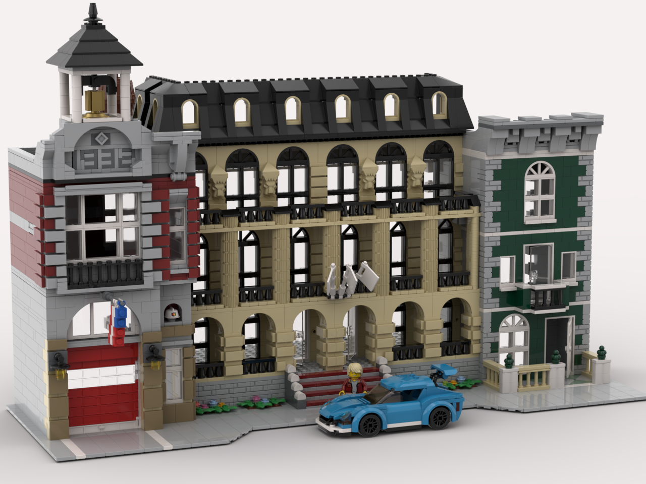 Hotel with Firestation and IceCream Shop