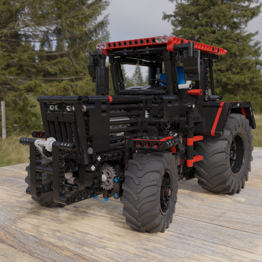 Tractor with 4 speed semi-automatic transmission