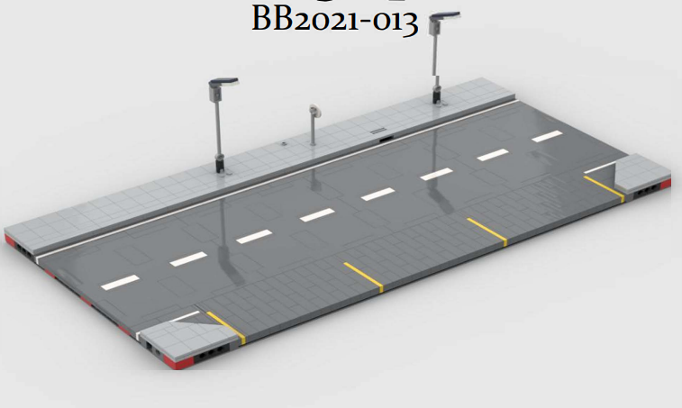 Lego Mils Road Plate With Parking Spots