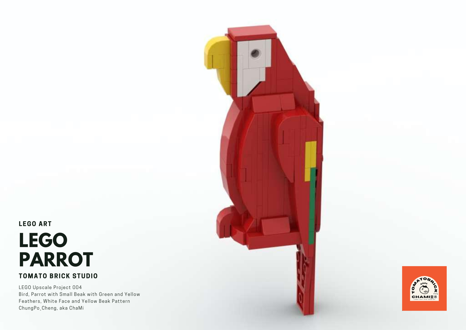 LEGO Parrot Upscaled