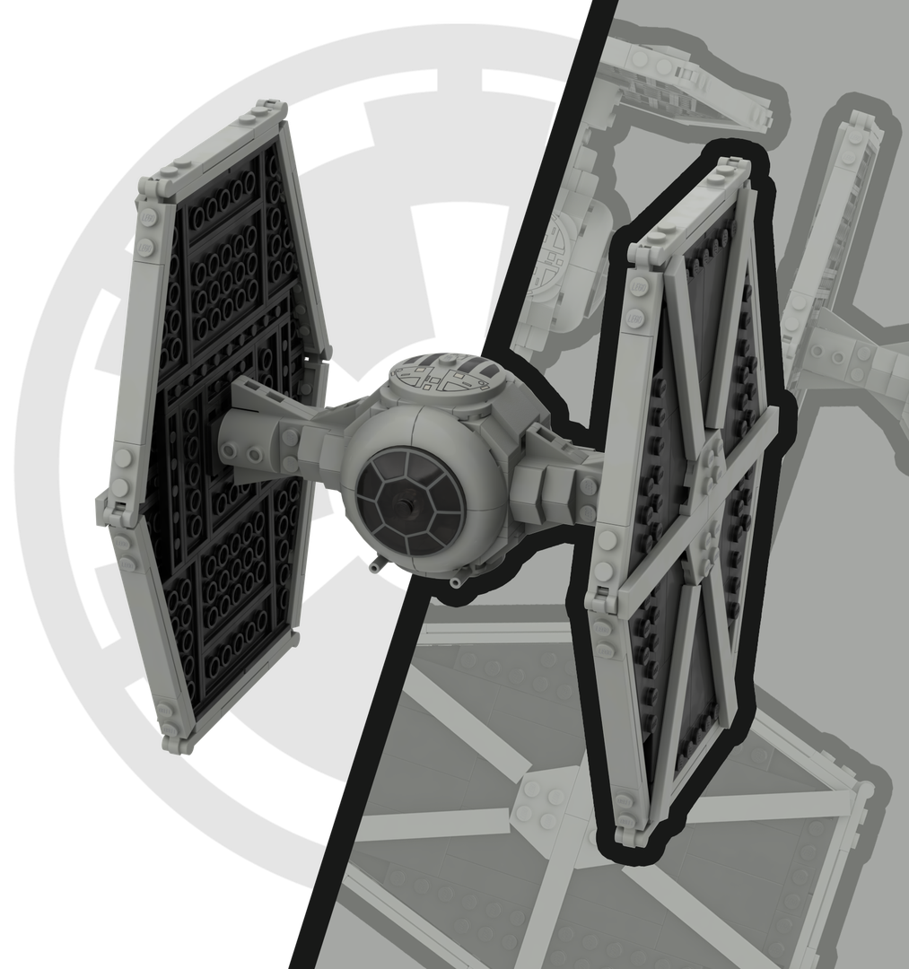 TIE/ln Space Superiority Fighter; Minifig (1/45) Scale