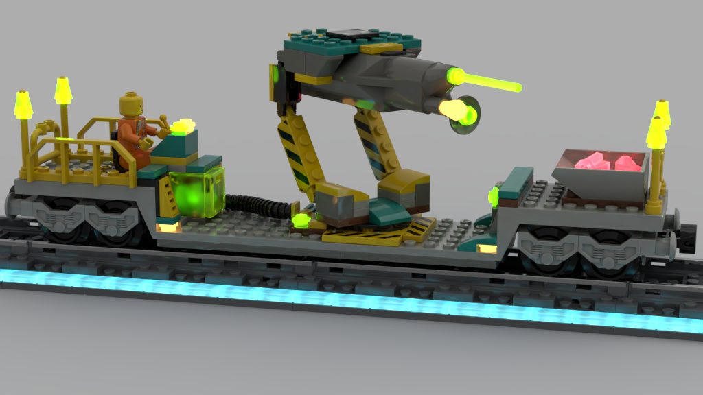 Rock Raiders Train Mobile Laser