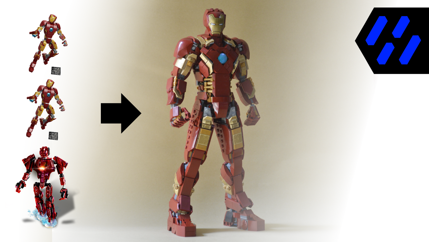 76155 + 76206 X 2 Iron Man Mark 43 XXL
