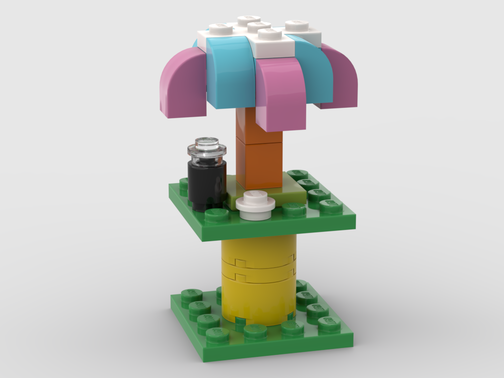 10696 Table with umbrella