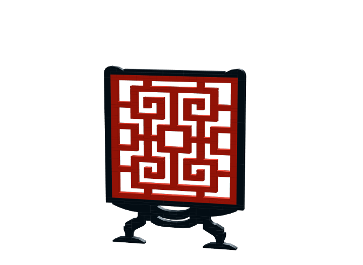 Chinese window type1(鏤空窗花-迴紋窗)