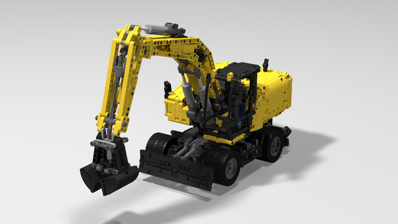 CAT Wheeled Excavator with Grapple Bucket