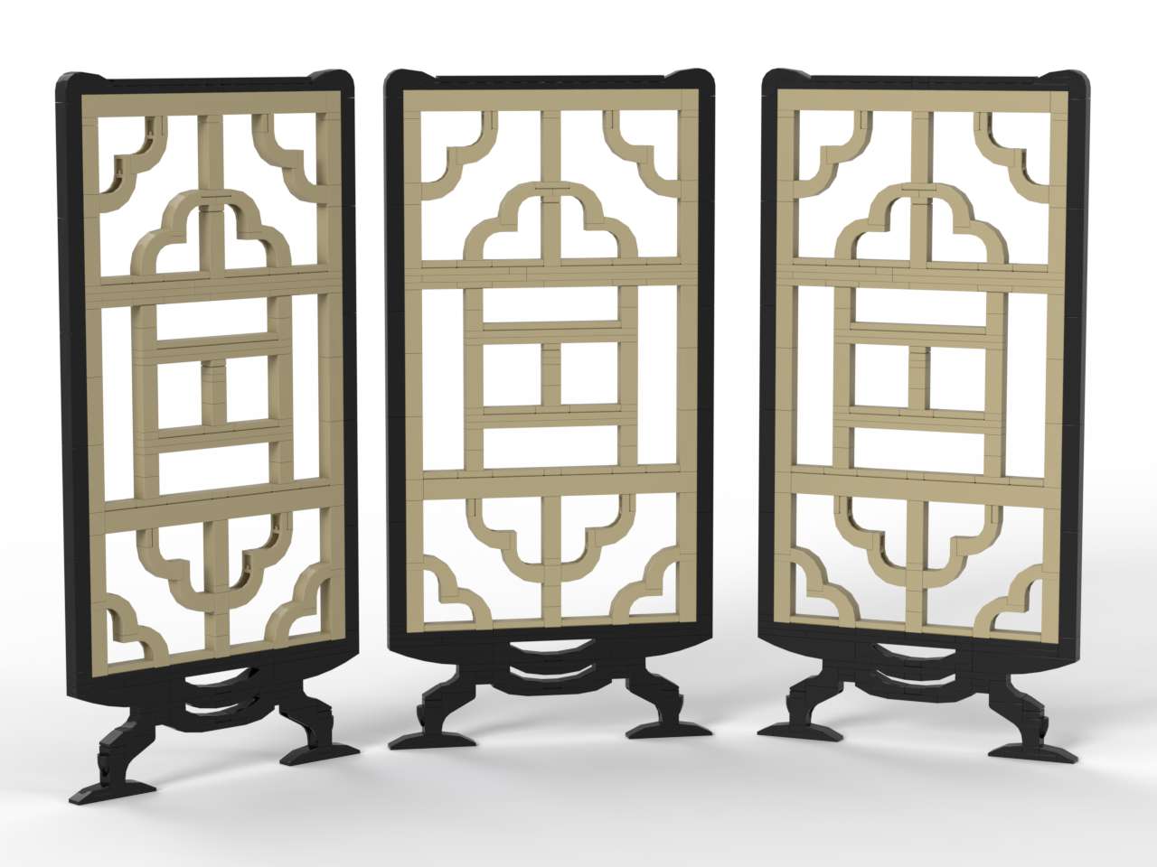 Chinese window type2(鏤空窗花-十字海棠)