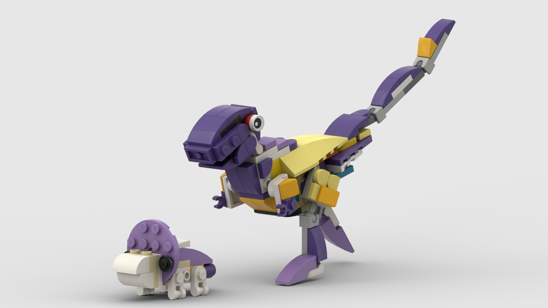 Velociraptor and baby Protoceratops