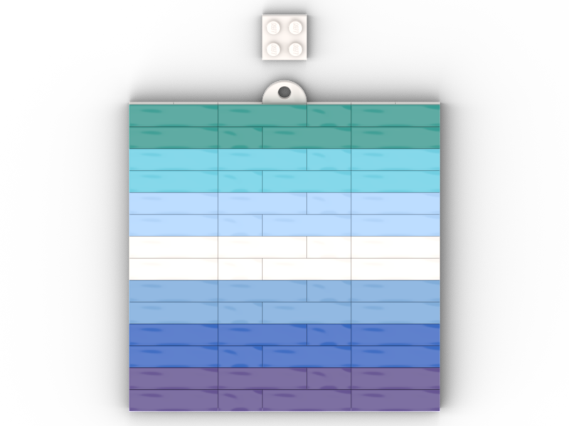 Gay Men's Flag (based on Brick Mountain US's pride flag builds)