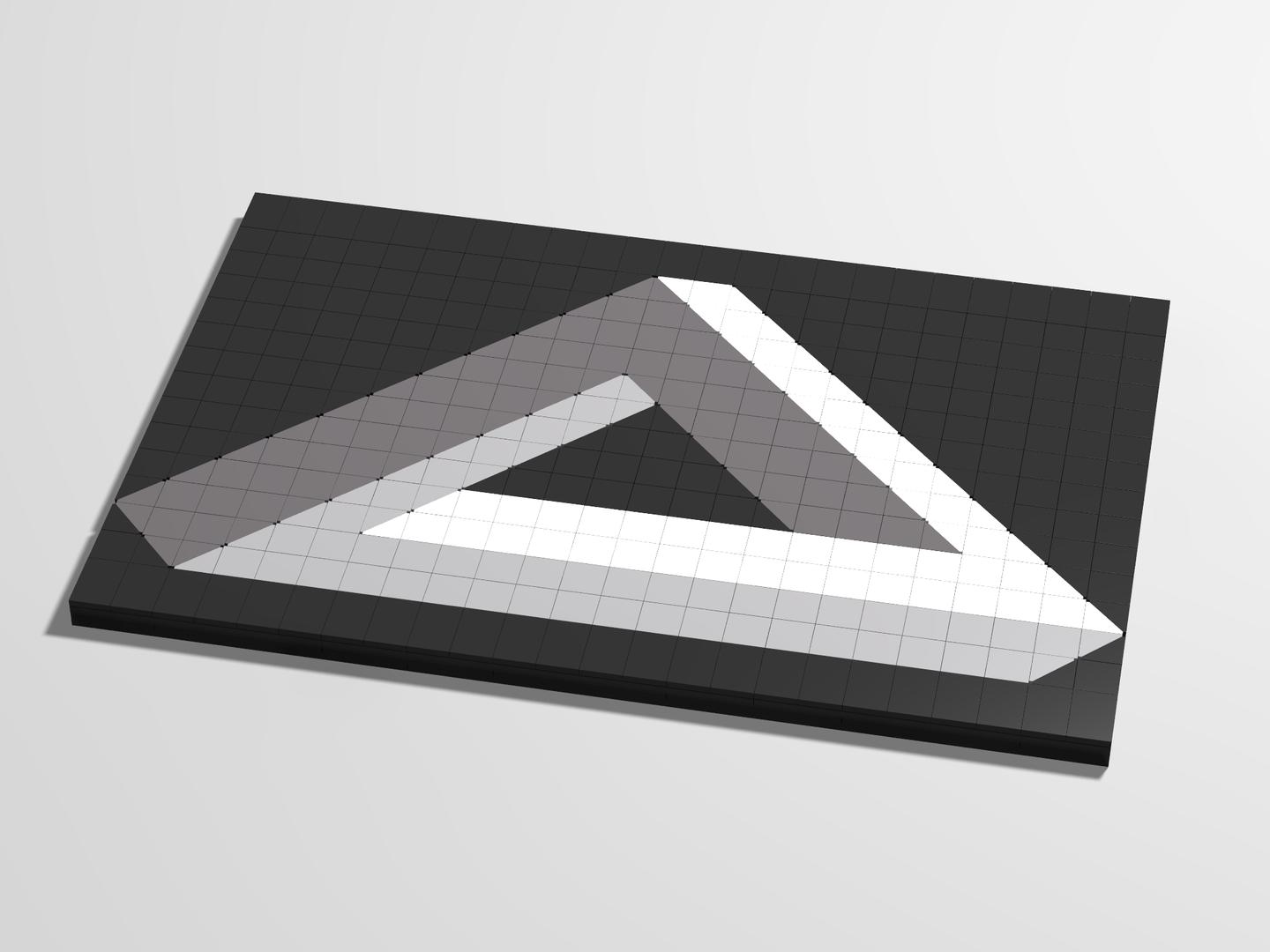 Irregular Penrose triangle - image