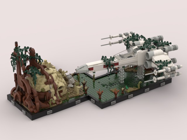 SW - Yoda's Size Matter Not (75330 x 2 + 75301 + Trans-clear bricks)