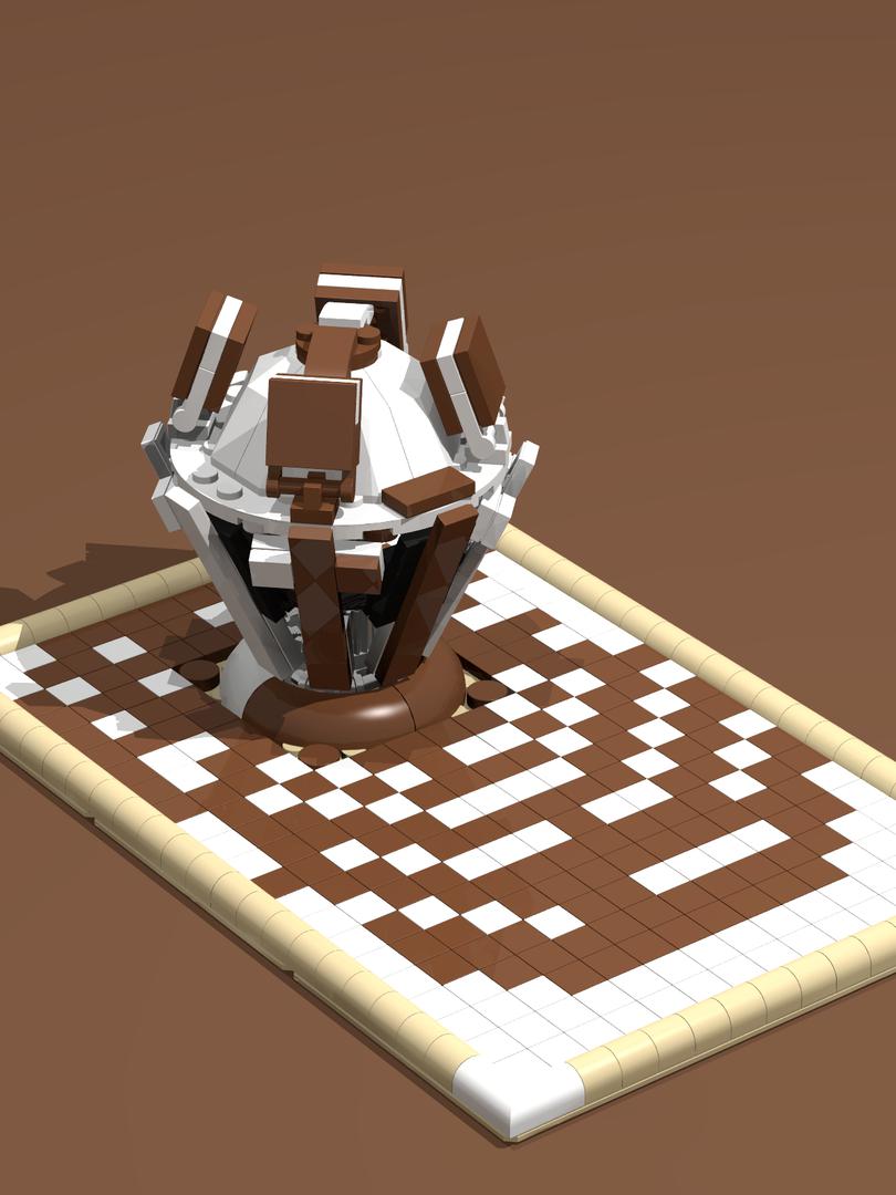 An ice cream falling into a two-dimensional plane