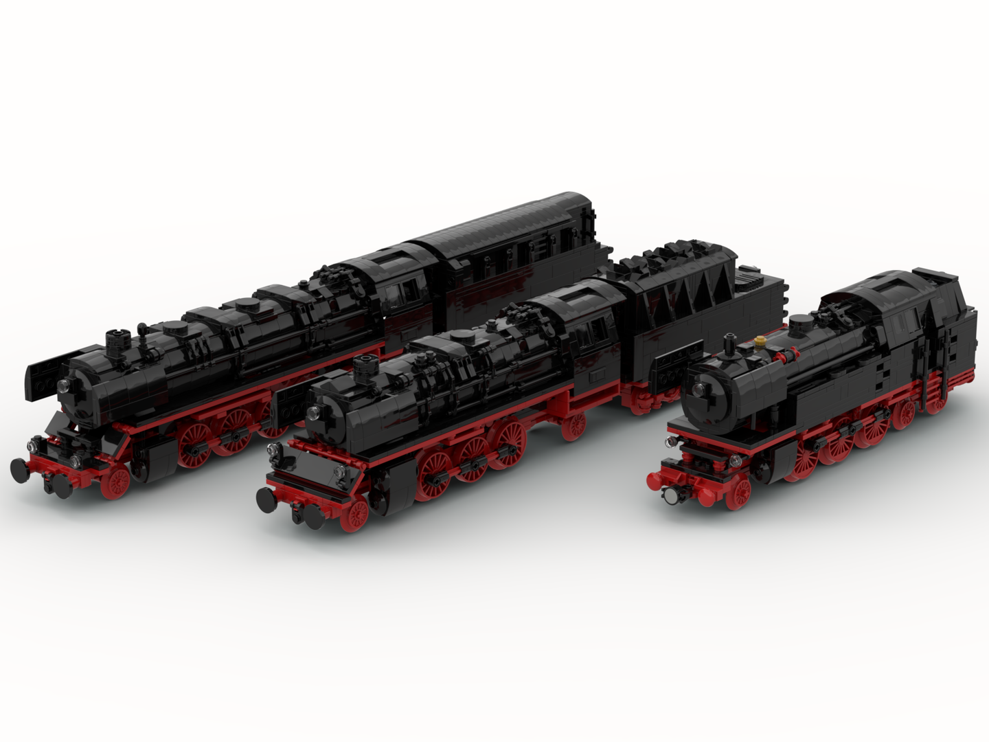 German Steam Locomotives Moc-Pack (BR23, BR44, BR66) (8w)