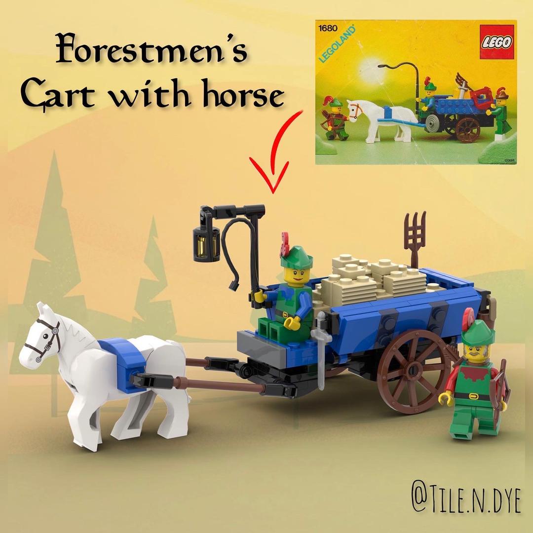 1680 - Forestmen Cart with Horse remake