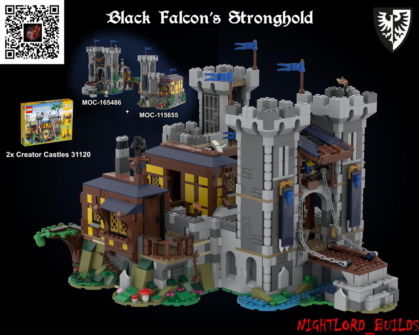 Black Falcon's Stronghold (BUNDLE) 31120-1 Alt. Build