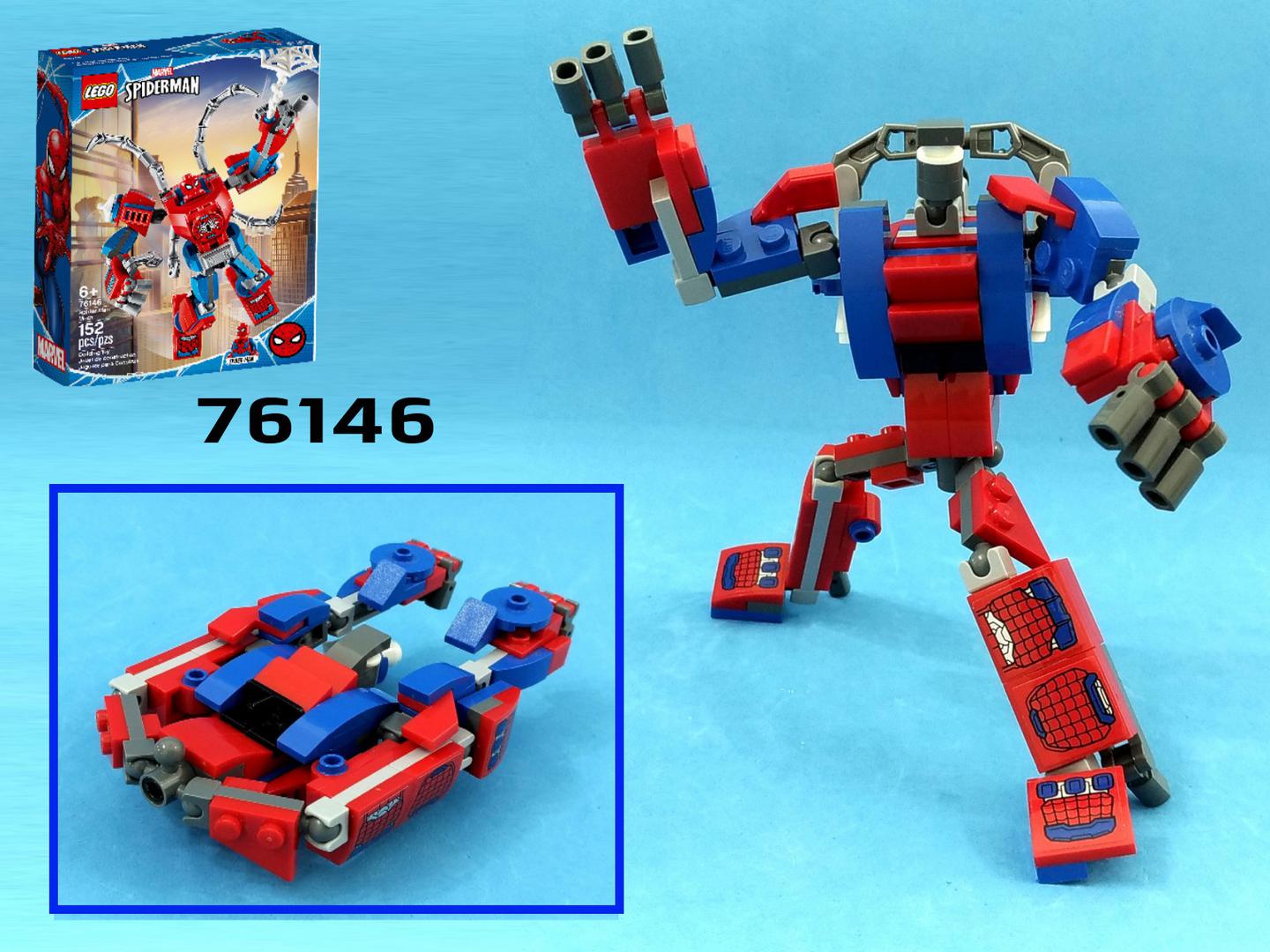 Transformer Speedboat from  LEGO Marvel set 76146: Spider-man mech armor alternate build