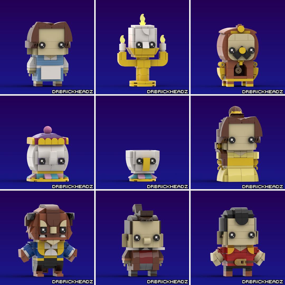 Beauty and the Beast Brickheadz Collection