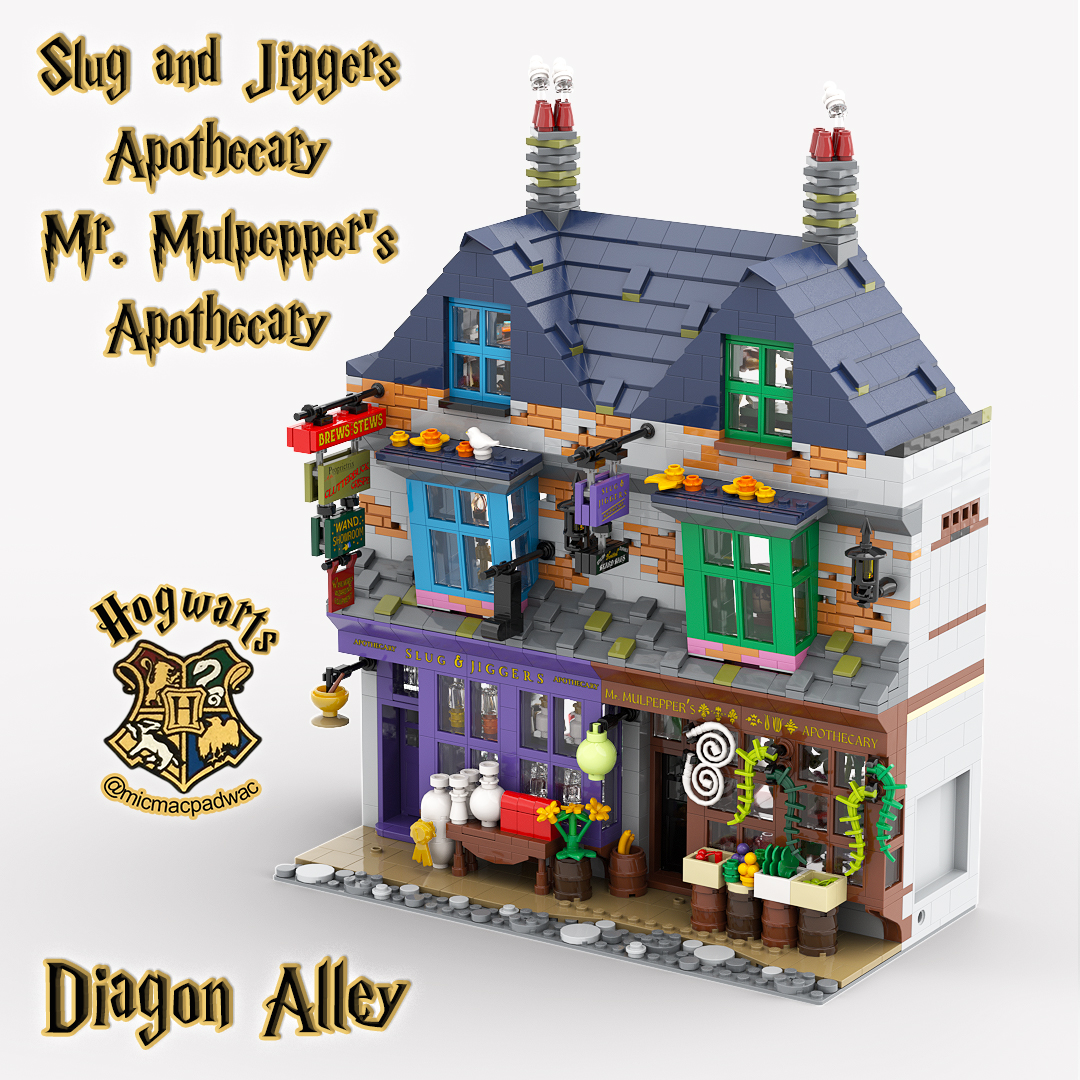 Diagon Alley Slug &amp; Jiggers Apothecary and Mr. Mulpepper's Apothecary and Terror Tours office